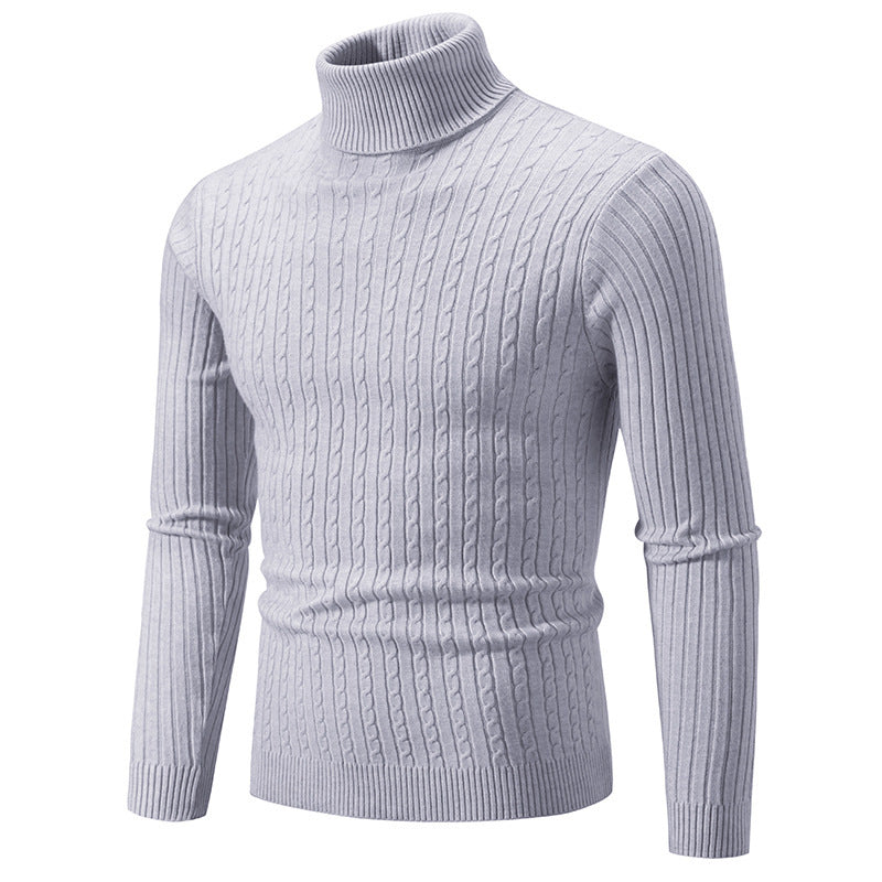 Herren stilvoller Rollkragenpullover aus feinem Strick Stilzeits