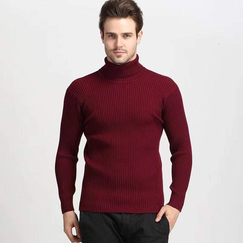 Herren Rollkragenpullover aus feiner Baumwolle mit strukturiertem Design Stilzeits