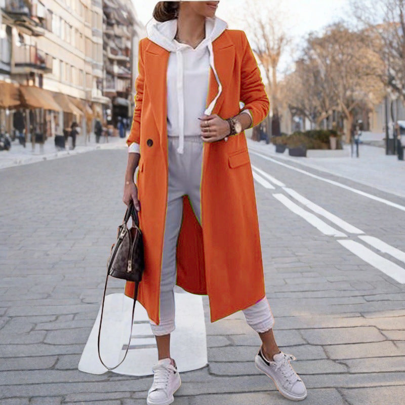 Damen eleganter trenchcoat mit Kapuze Stilzeits