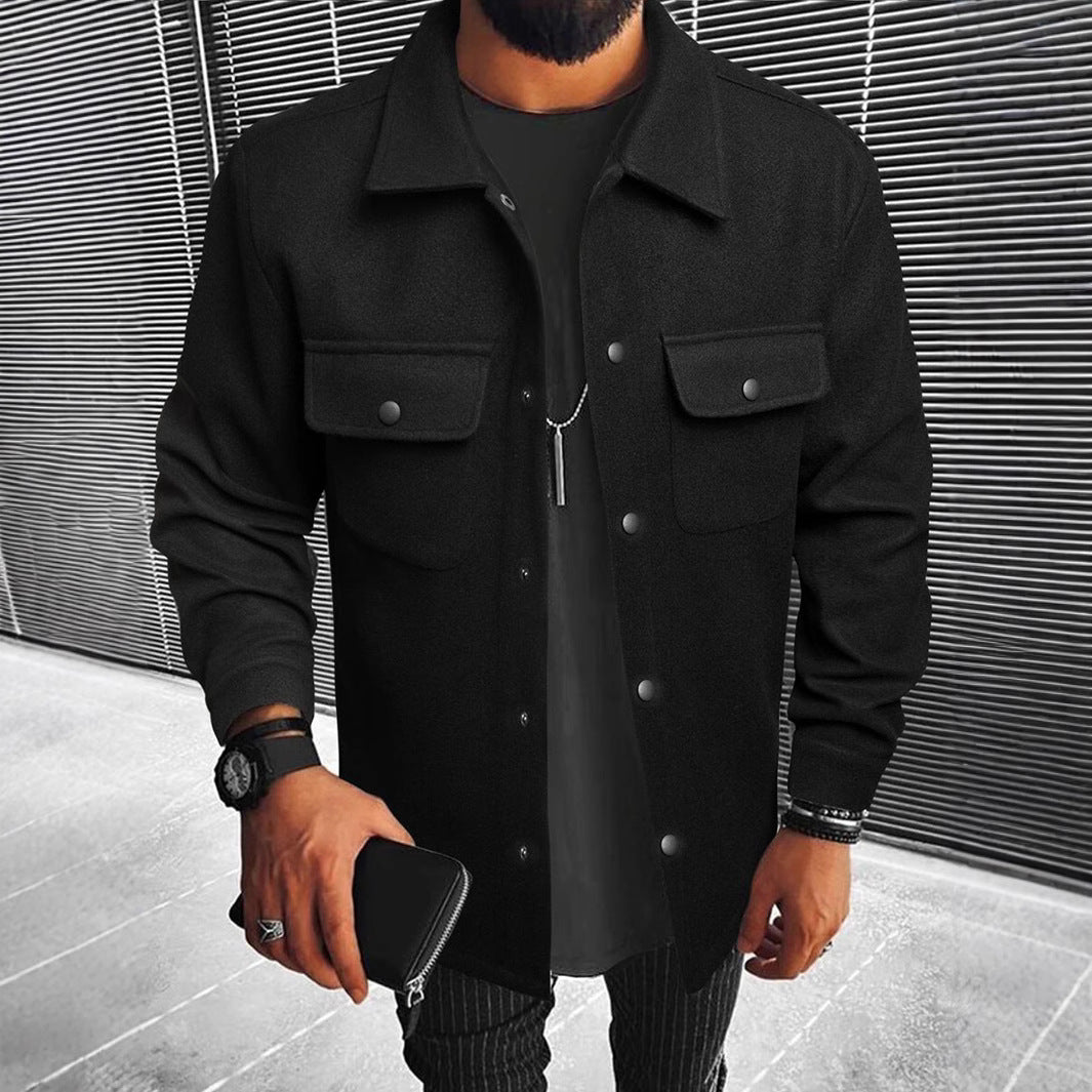 Herren Hemdjacke aus hochwertigem Wollmix Stilzeits