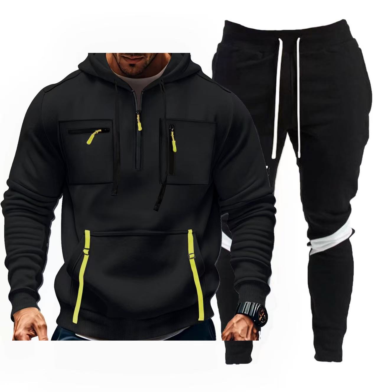 Herren sportliches Hoodie- und Jogginghosen-Set Stilzeits