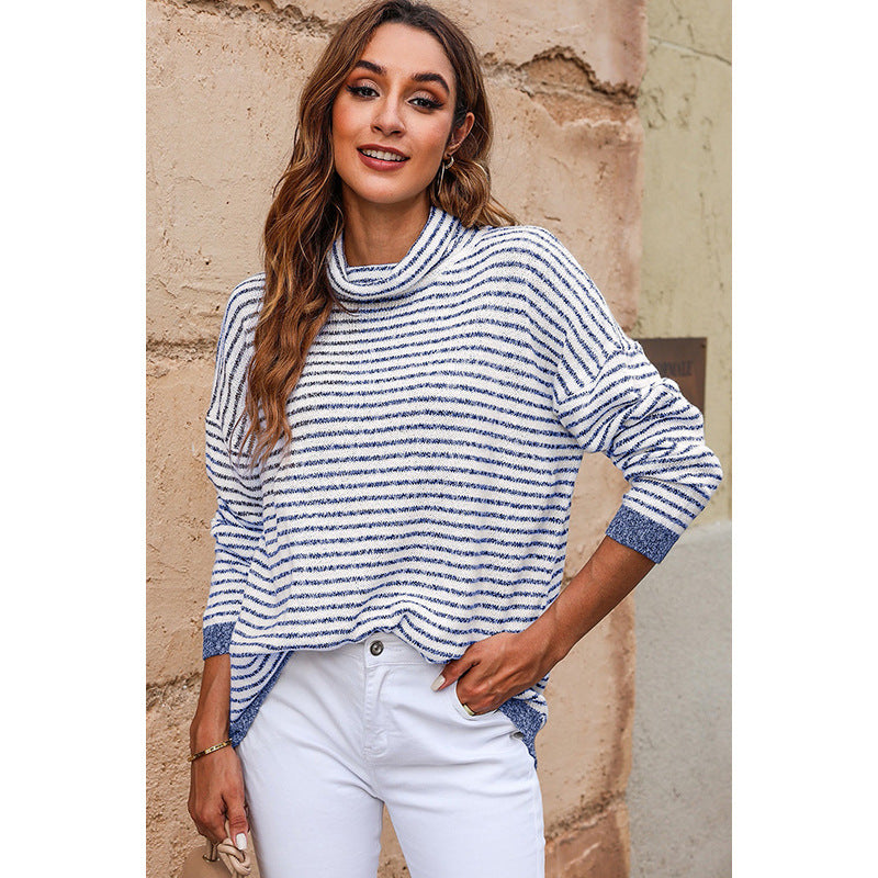 Stilzeits | Wollmischung Damen Rollkragenpullover mit Langen Ärmeln