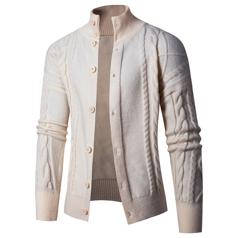 Herren Strickjacke mit eleganten Kabelmustern Stilzeits