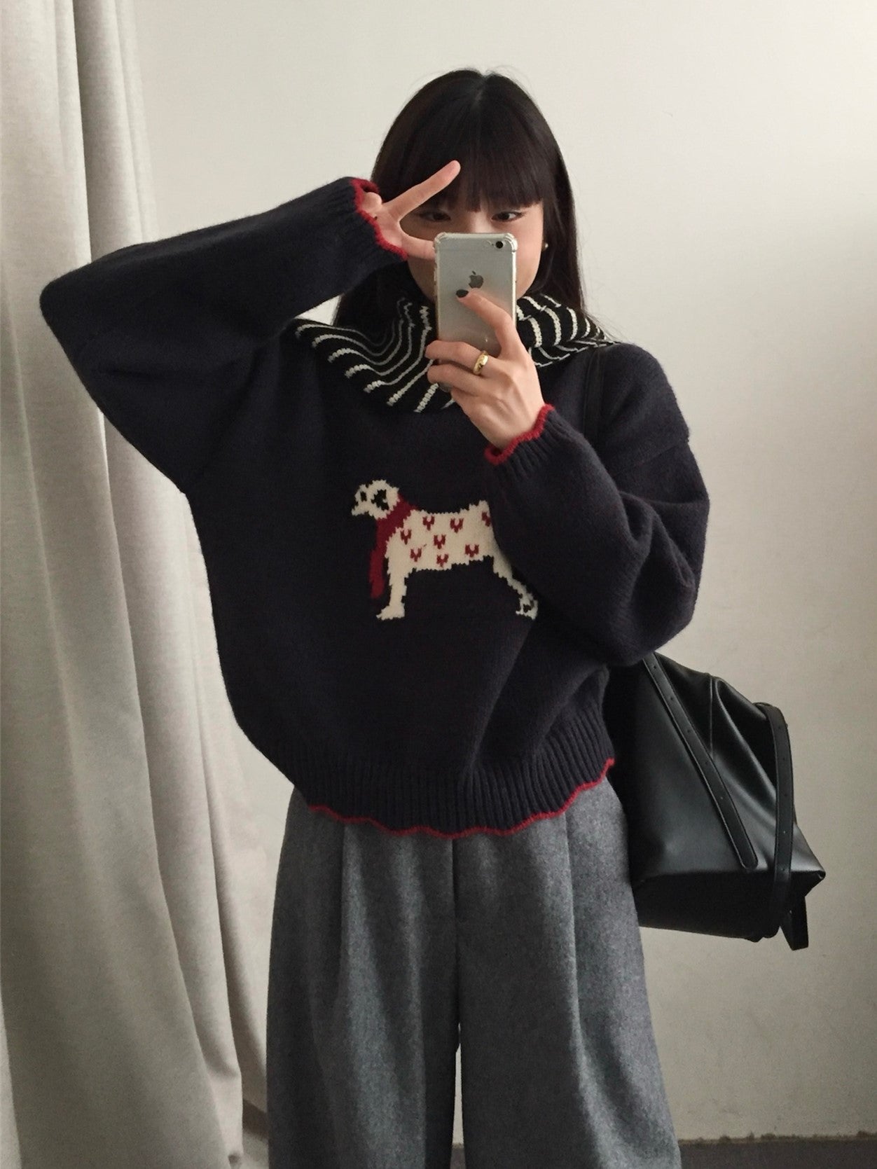 Damen kuscheliger Pullover mit Tiermotiv Stilzeits