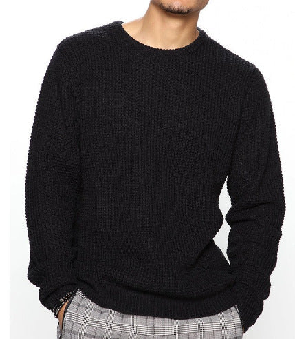 Herren Strukturierter Pullover mit Rundhalsausschnitt Stilzeits