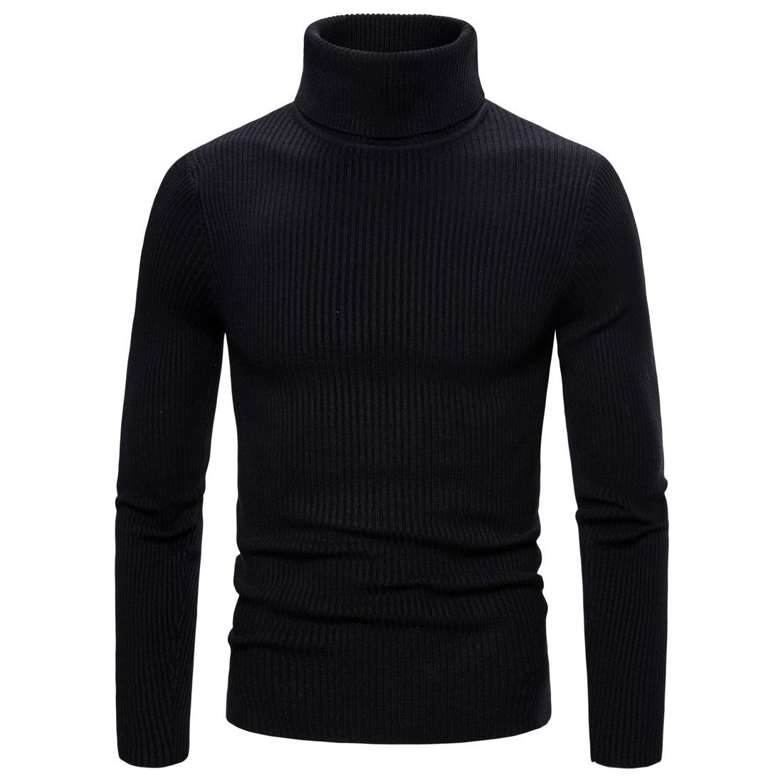 Herren modischer Rollkragenpullover aus hochwertigem Strick Stilzeits