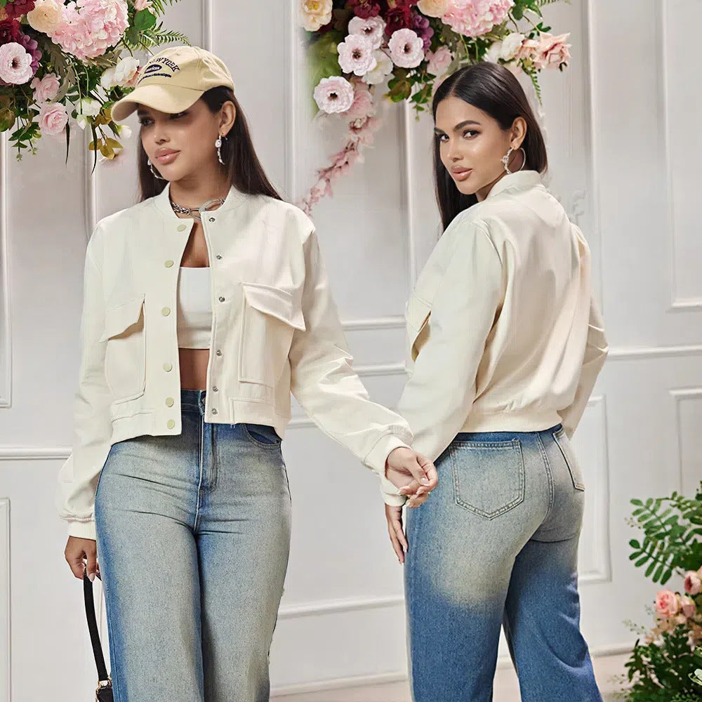 Damen elegante cropped Jacke Stilzeits