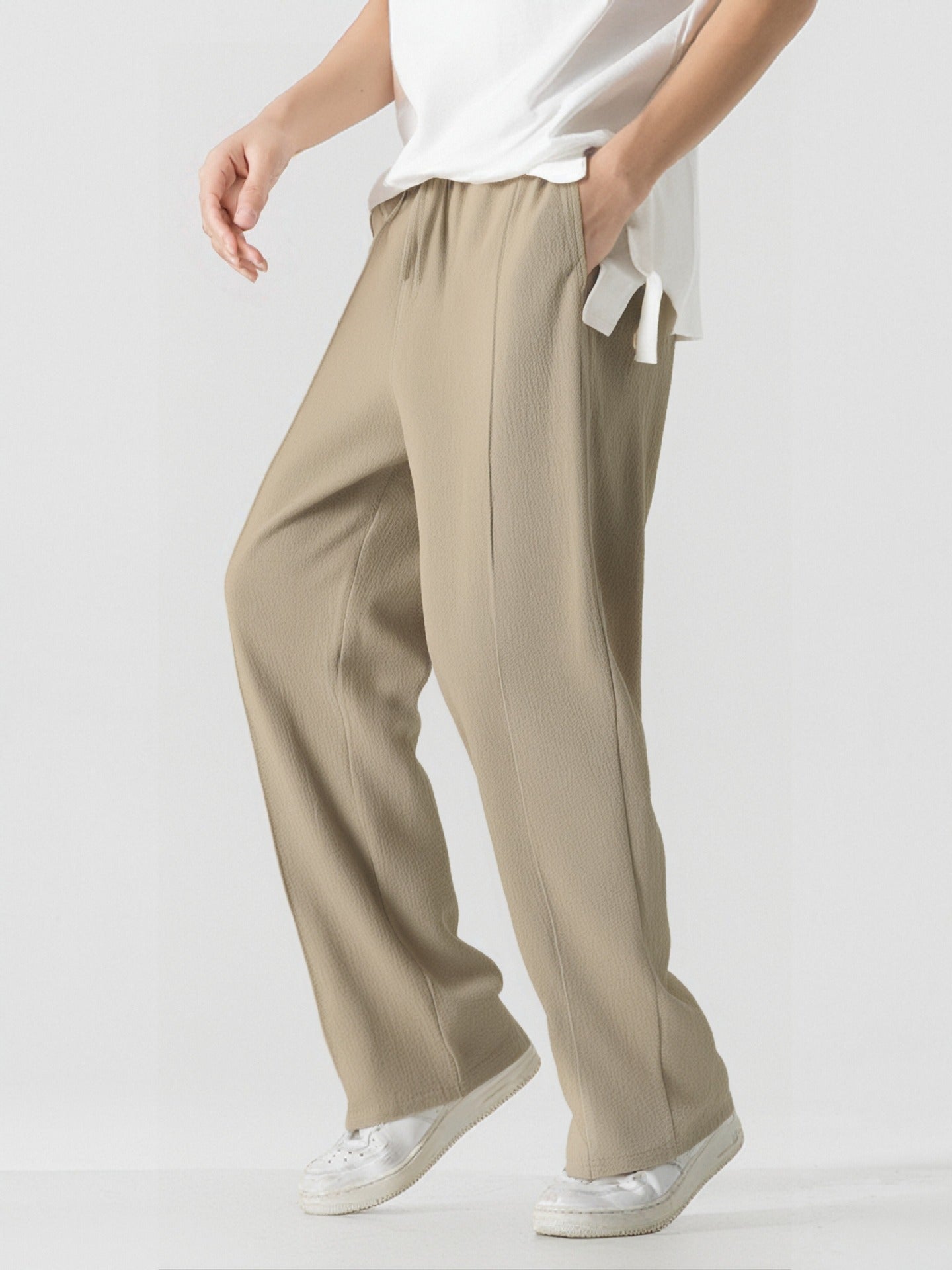 Herren Elegante, weite Freizeithose aus atmungsaktivem Gewebe Stilzeits