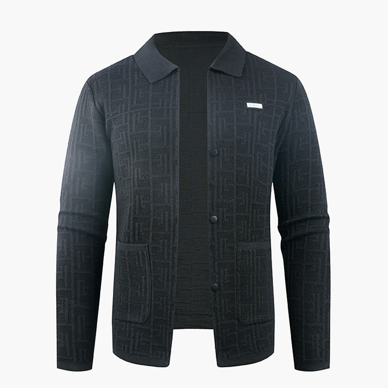 Herren modische Strickjacke mit einzigartigem Muster Stilzeits