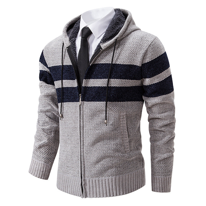 Herren Kapuzenpullover mit modernem Reißverschluss und praktischem Fleecefutter Stilzeits