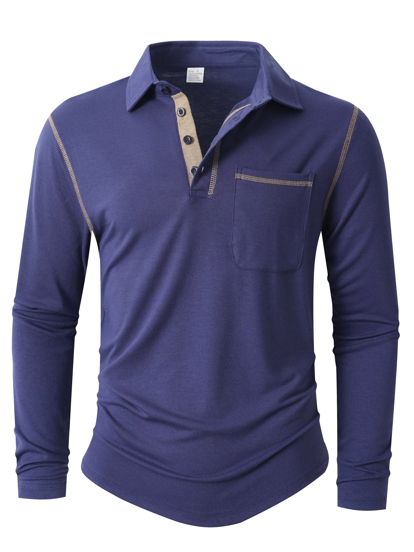 Herren Langarm Poloshirt Stilzeits