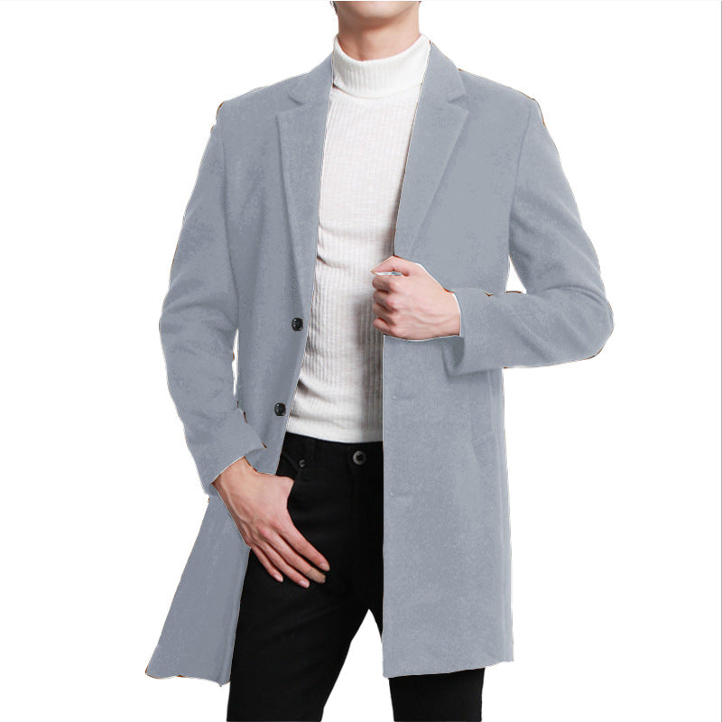 Herren eleganter Longblazer mit modernem Schnitt und doppelter Knopfreihe Stilzeits