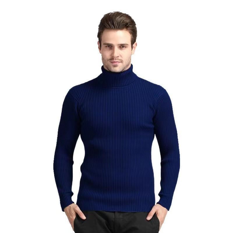 Herren Rollkragenpullover aus feiner Baumwolle mit strukturiertem Design Stilzeits