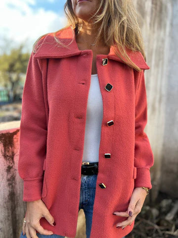 Damen Fleece Jacke mit modernem Kragen Stilzeits