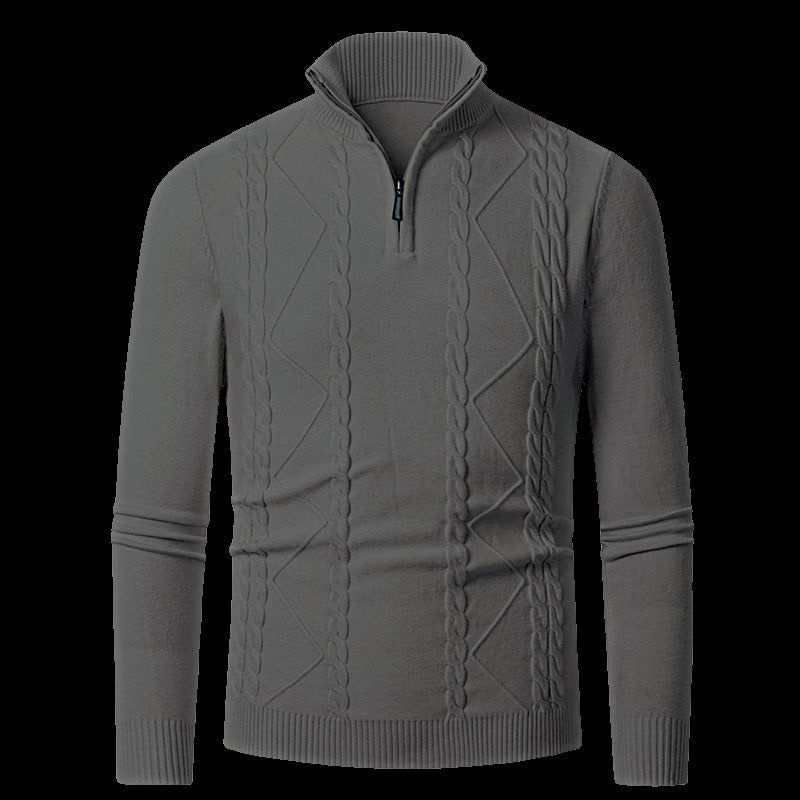 Herren Strickpullover mit modischem Reißverschluss Stilzeits