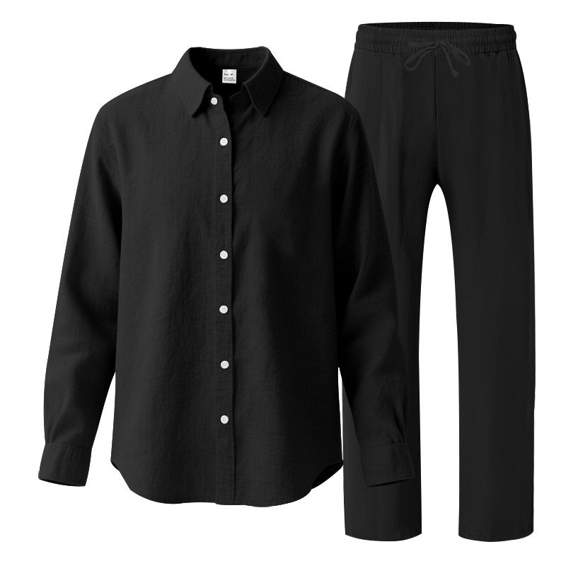 Herren Casual Freizeitanzug mit Oberteil und elastischer Hose Stilzeits