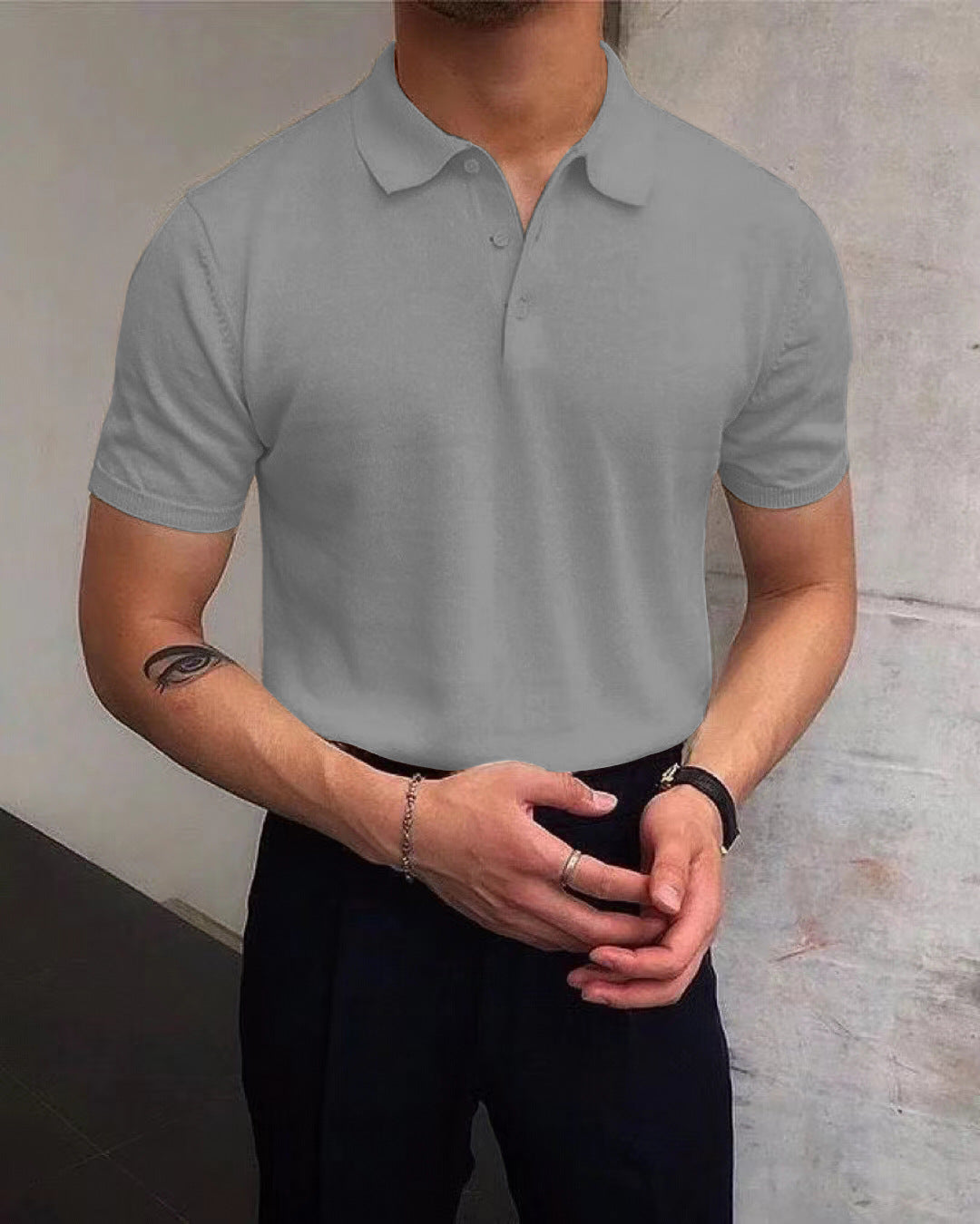 Herren Polo-Shirt aus atmungsaktiver Baumwolle mit elegantem Kragen Stilzeits