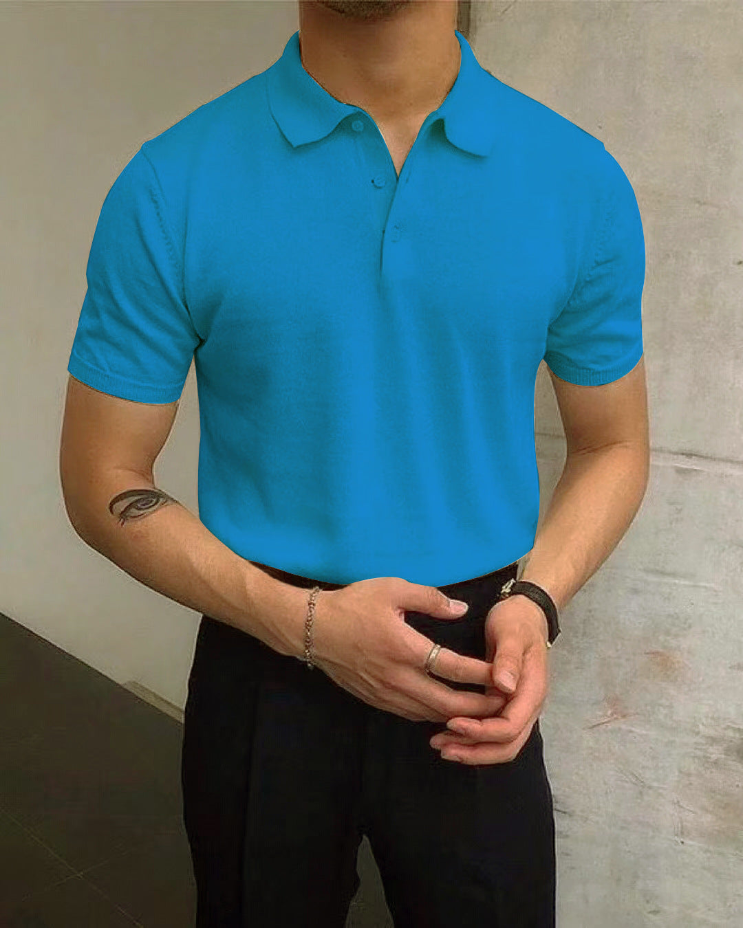 Herren Polo-Shirt aus atmungsaktiver Baumwolle mit elegantem Kragen Stilzeits