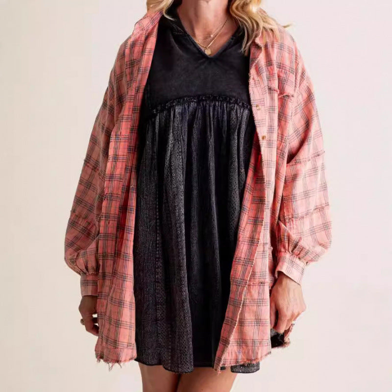 Damen lässige Karottenjacke mit weit geschnittenen Ärmeln Stilzeits