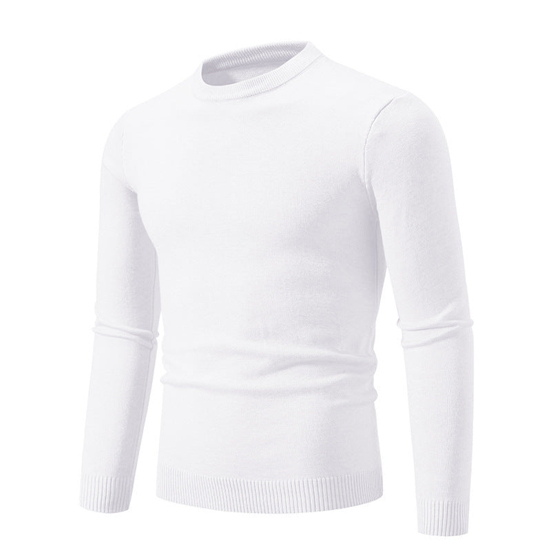 Herren eleganter Rundhals-Pullover aus feiner Baumwolle Stilzeits