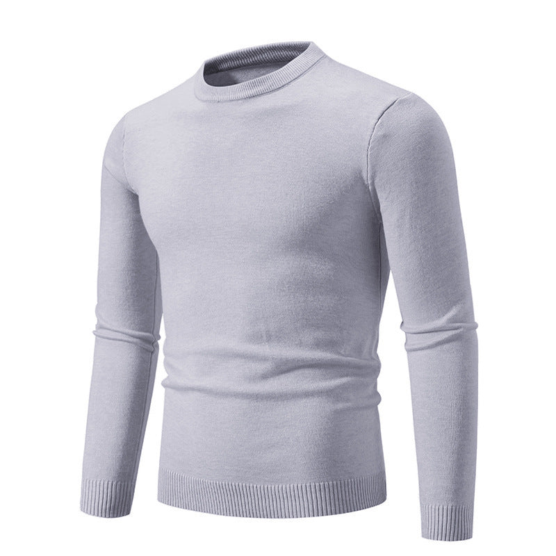 Herren eleganter Rundhals-Pullover aus feiner Baumwolle Stilzeits