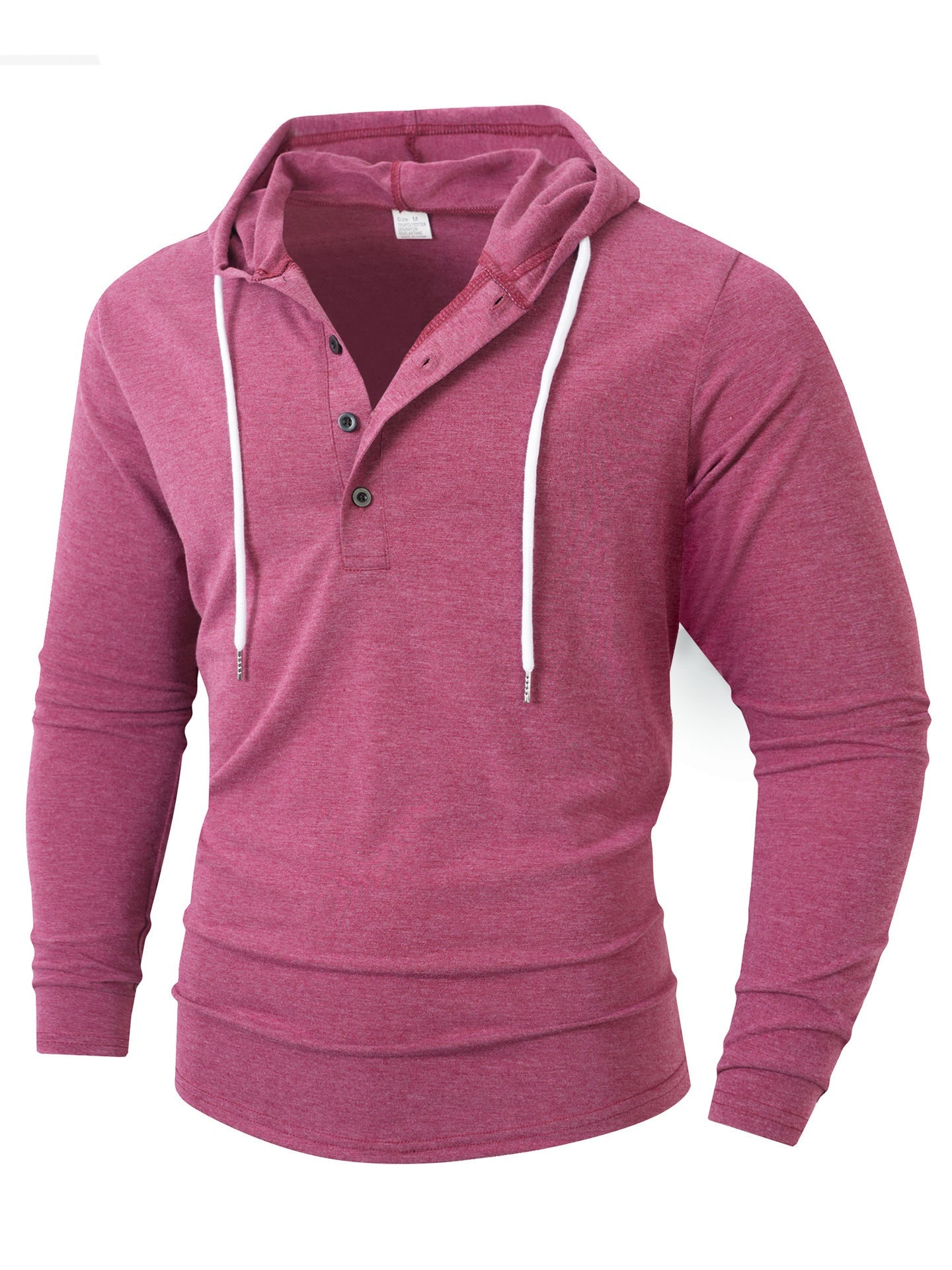Herren Kapuzenshirt mit modernem Knopfverschluss und atmungsaktivem Stoff Stilzeits