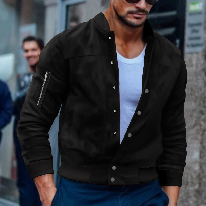 Herren Bomberjacke mit praktischen Reißverschlusstaschen Stilzeits
