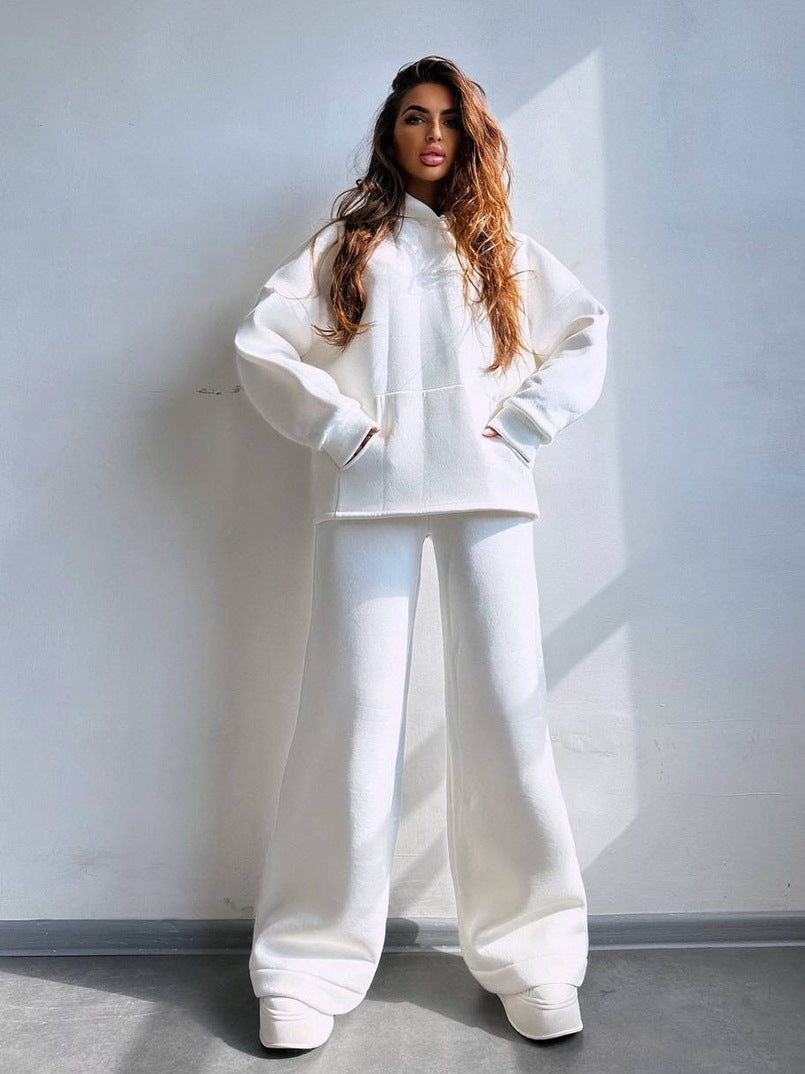 Damen Cooles Oversized Hoodie und weite Freizeithose Stilzeits