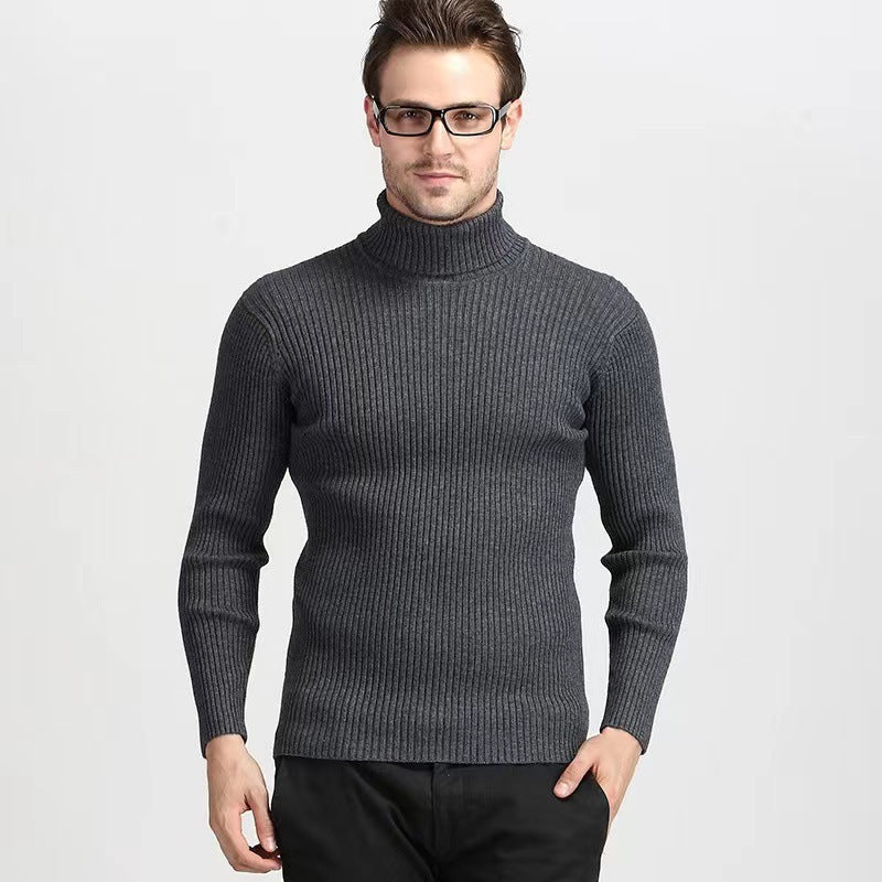 Herren Rollkragenpullover aus feiner Baumwolle mit strukturiertem Design Stilzeits