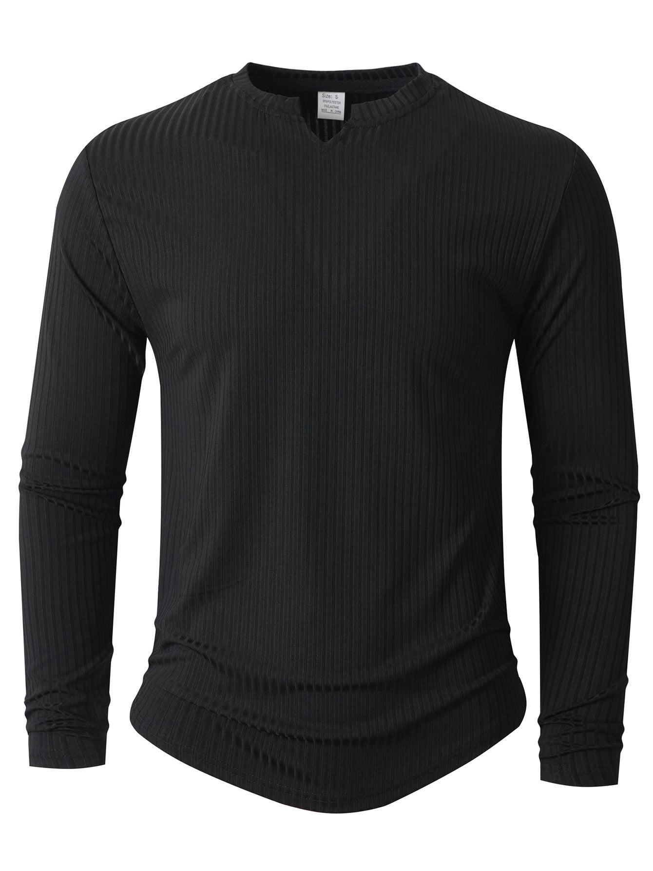 Herren Langarmshirt mit innovativer Rippstruktur Stilzeits