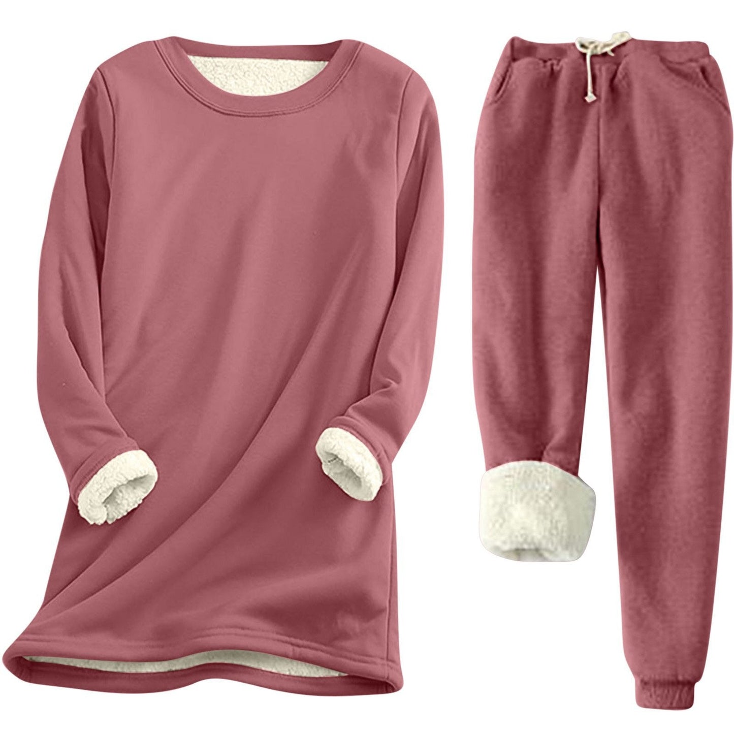 Damen Freizeit Sweatshirt-Set mit kuscheligem Innenfutter und lässiger Passform Stilzeits