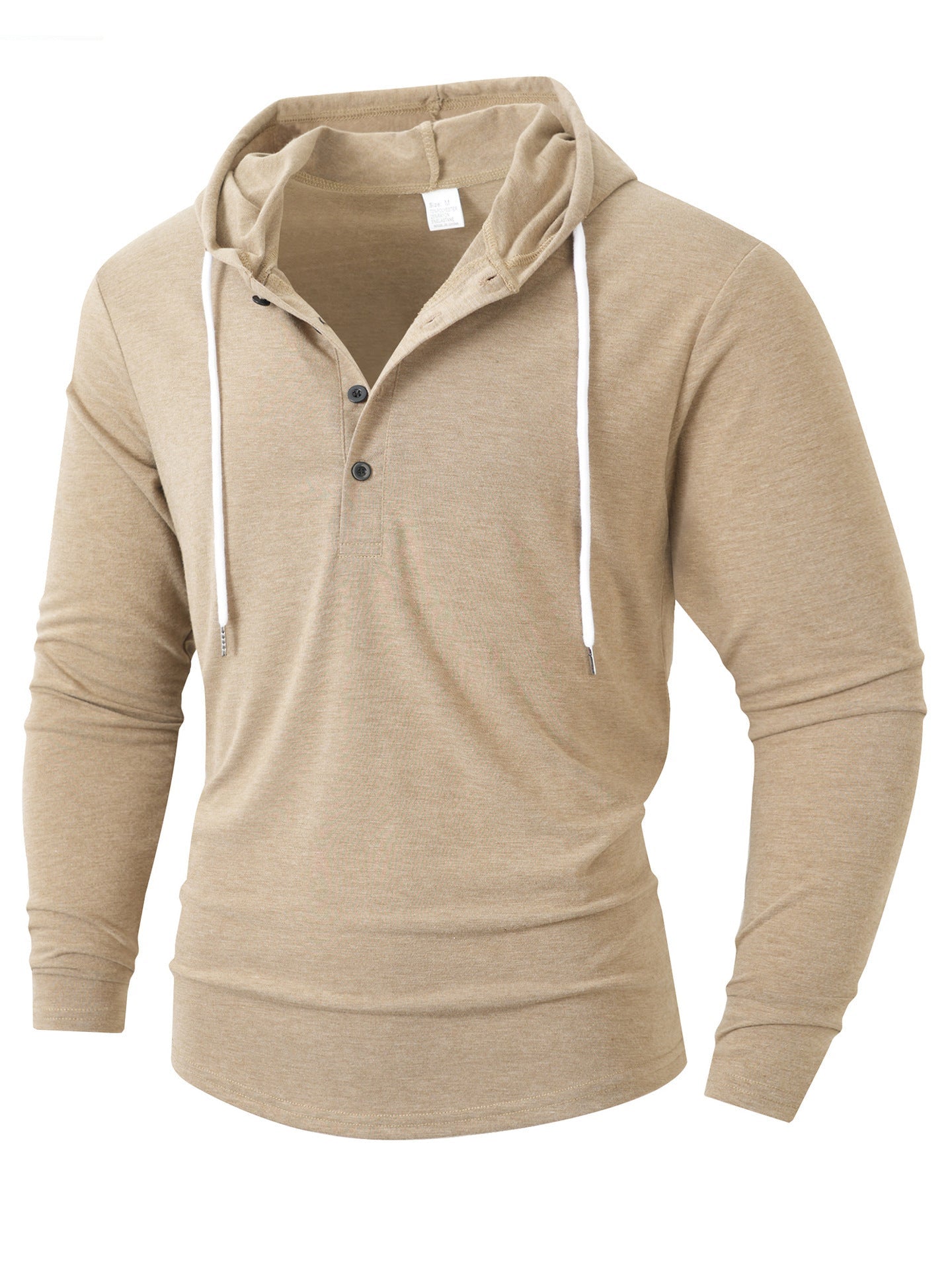 Herren Kapuzenshirt mit modernem Knopfverschluss und atmungsaktivem Stoff Stilzeits