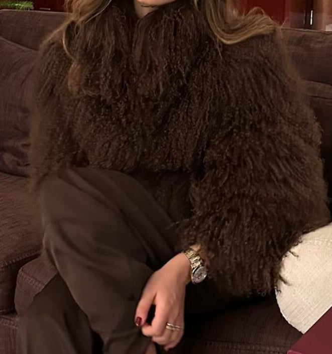 Damen Flauschige Kuscheljacke Stilzeits