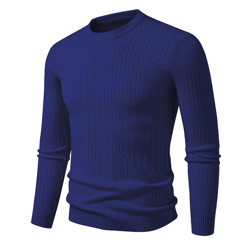 Herren Grobstrickpullover mit modernem Zopfmuster Stilzeits
