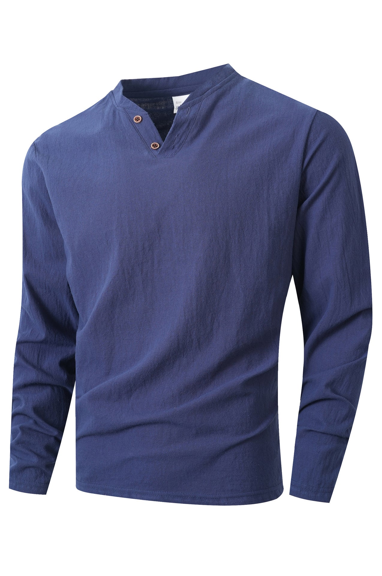 Herren Langarm Shirt mit modischem Henley-Ausschnitt Stilzeits