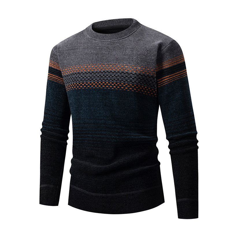 Herren modischer Pullover mit einzigartigem Strukturdesign und mehrfarbigem Muster Stilzeits