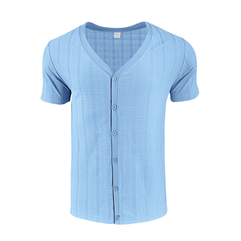 Herren kurzärmliges Hemd mit strukturiertem Design Stilzeits