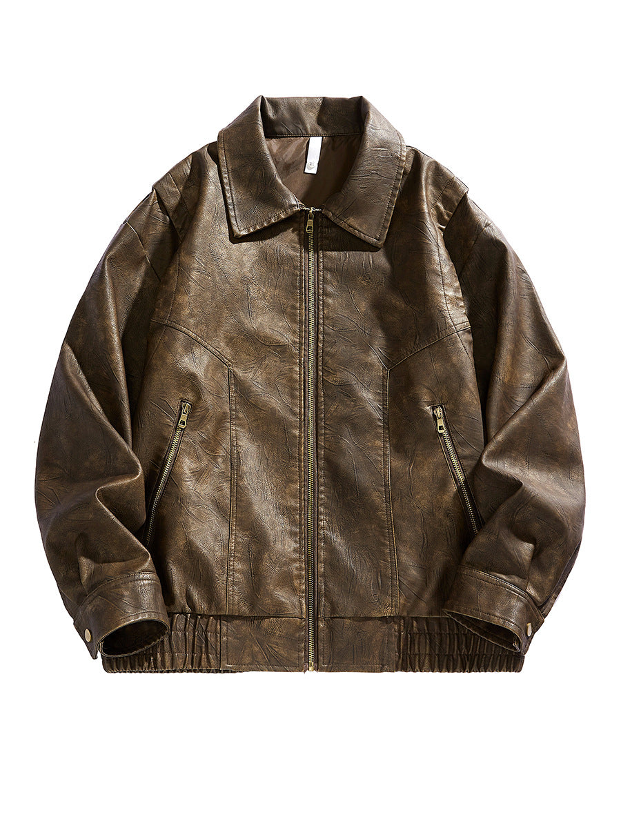 Herren kurz geschnittene jacke mit elastischem Bund und Taschen Stilzeits