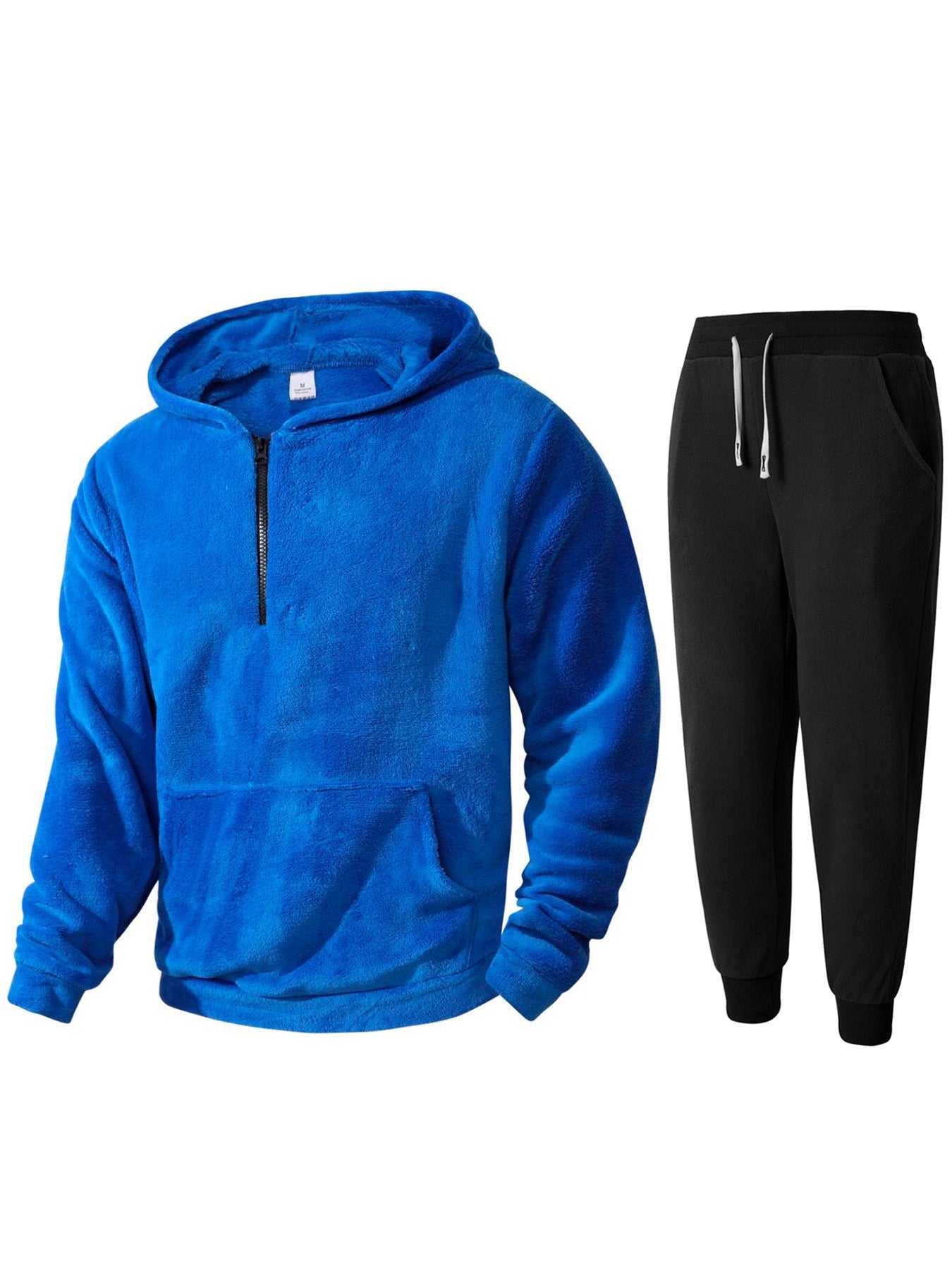 Herren kuscheliges Fleece-Hoodie und Jogginghose Set Stilzeits