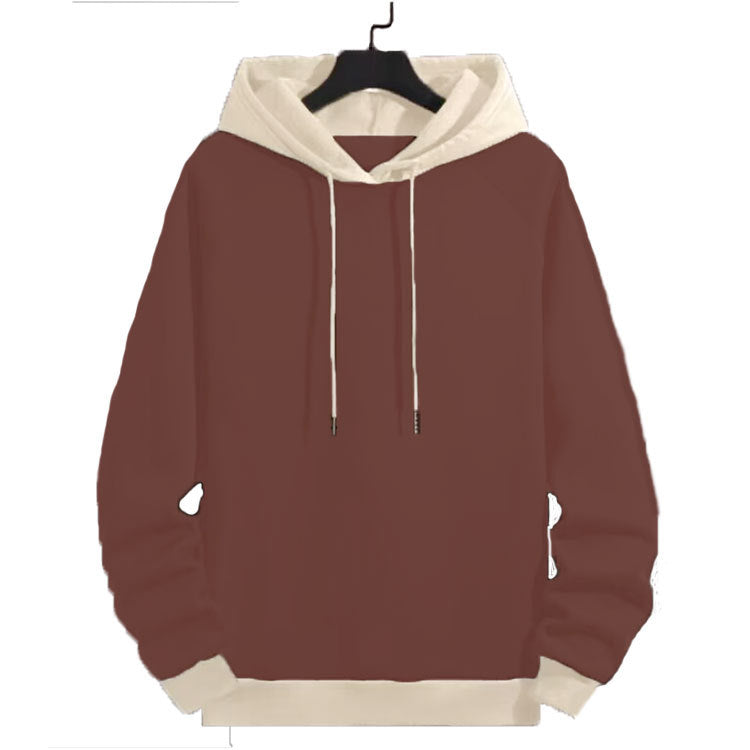 Herren legerer Kapuzenpullover mit kontrastierenden Ärmeln Stilzeits