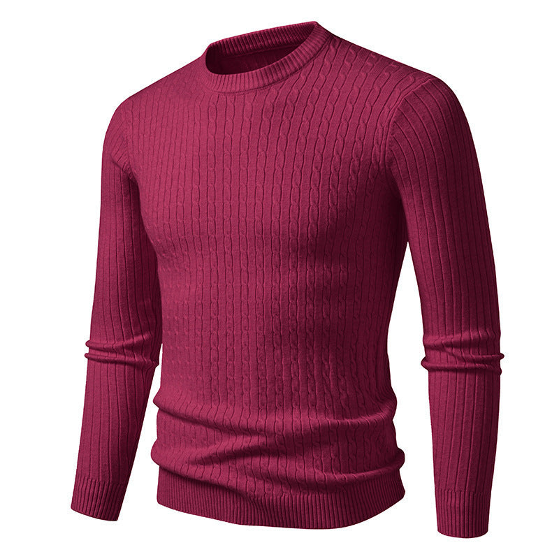 Herren modischer Strickpullover mit strukturiertem Zopfdesign Stilzeits
