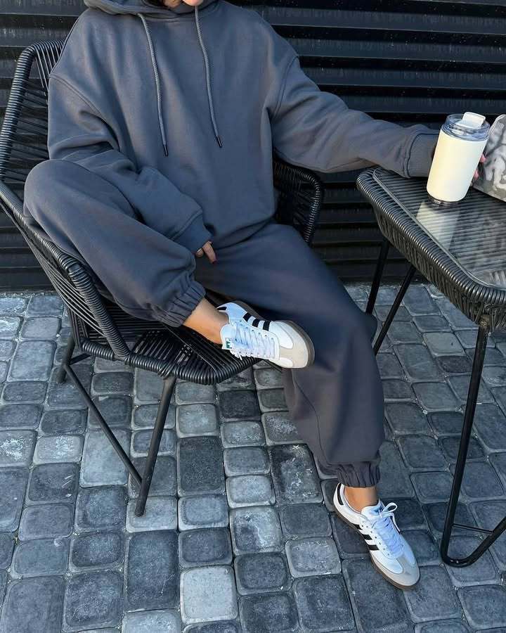 Damen entspannter Oversized Jogginganzug Stilzeits