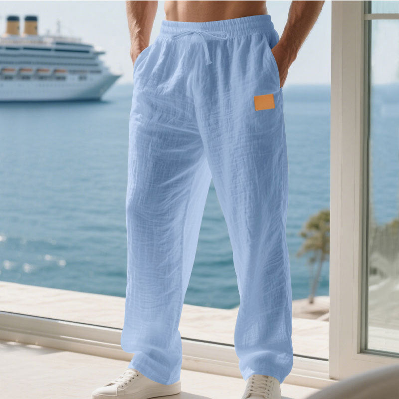 Herren Bequeme und luftige Sommerhose aus leichtem Leinenmaterial Stilzeits