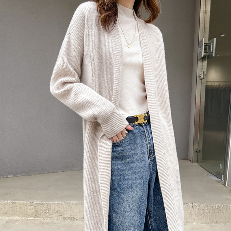 Damen Strickcardigan mit lässigem Schnitt und praktischen Taschen Stilzeits