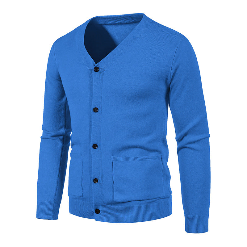 Herren Eleganter V-Ausschnitt Strickcardigan Stilzeits