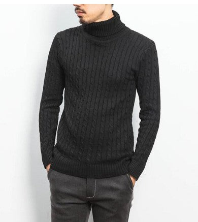 Herren modischer Rollkragenpullover mit strukturierter Strickoptik Stilzeits
