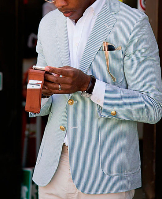 Herren moderner Karoblazer Stilzeits