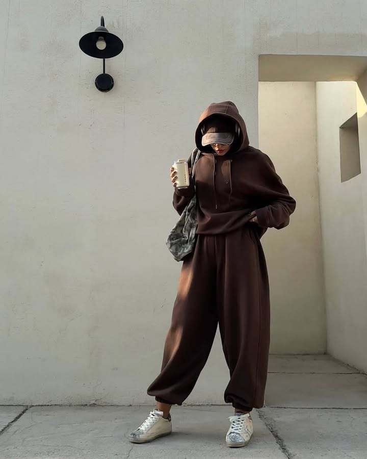 Damen entspannter Oversized Jogginganzug Stilzeits