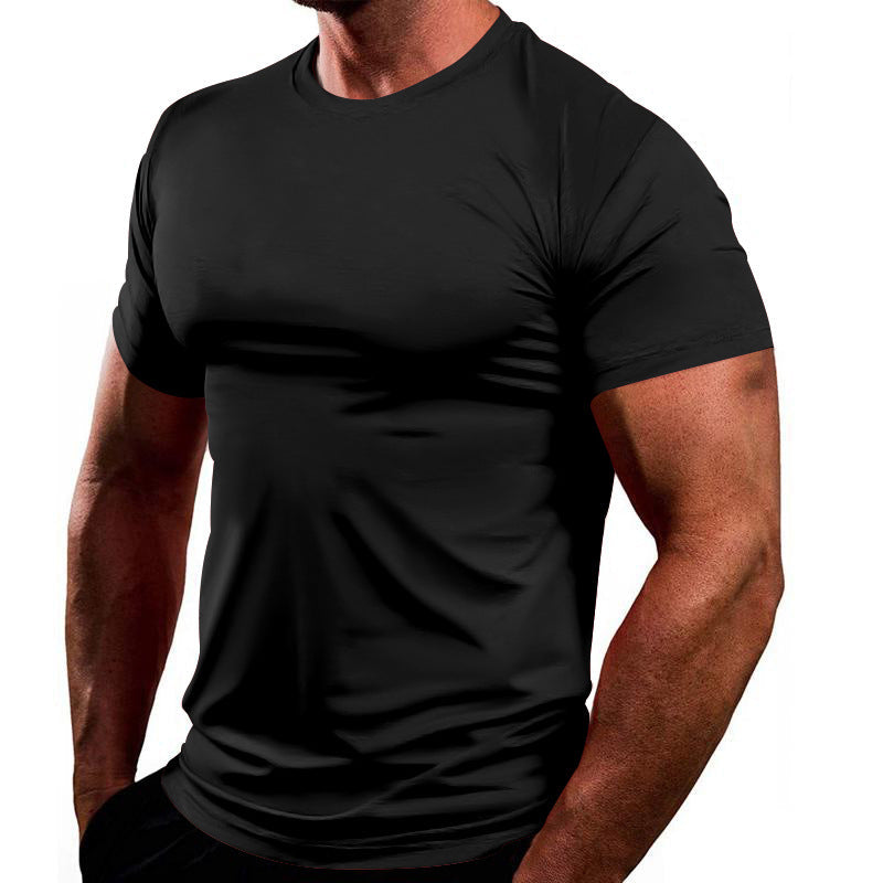 Herren Sportliches Basic T-Shirt aus atmungsaktiver Baumwolle Stilzeits