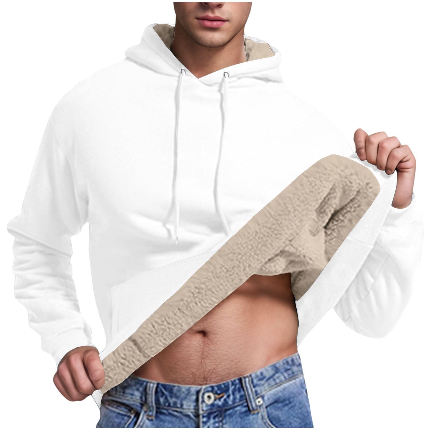 Herren Fleece-Kapuzenpullover mit innenliegendem Kuschelfutter Stilzeits
